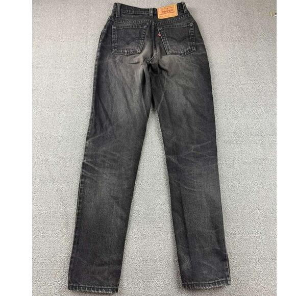 Vintage 90 Levis Jeans Women 25 Black 512 Slim Tapered Leg Cotton Canada Made - Picture 2 of 9